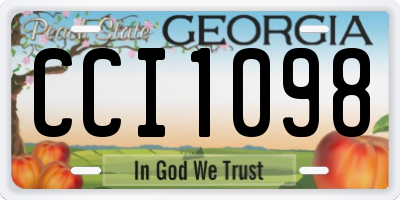 GA license plate CCI1098