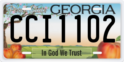 GA license plate CCI1102
