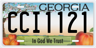 GA license plate CCI1121
