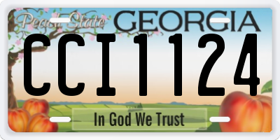 GA license plate CCI1124