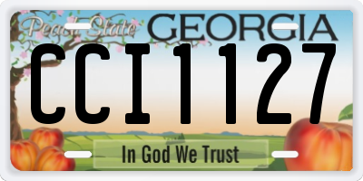 GA license plate CCI1127