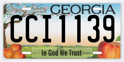 GA license plate CCI1139