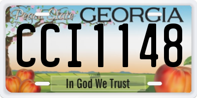 GA license plate CCI1148