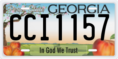 GA license plate CCI1157