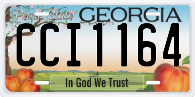 GA license plate CCI1164