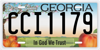 GA license plate CCI1179