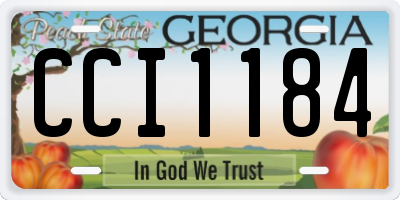 GA license plate CCI1184