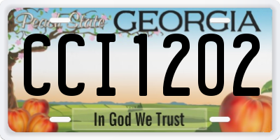 GA license plate CCI1202