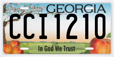 GA license plate CCI1210