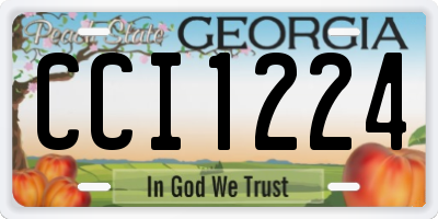GA license plate CCI1224