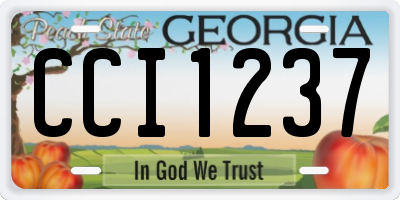 GA license plate CCI1237