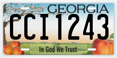 GA license plate CCI1243