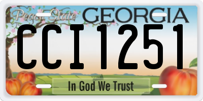 GA license plate CCI1251