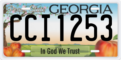 GA license plate CCI1253