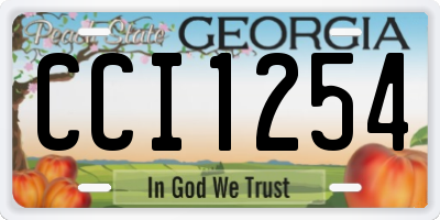 GA license plate CCI1254