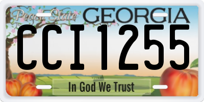 GA license plate CCI1255