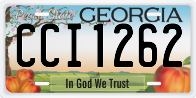 GA license plate CCI1262