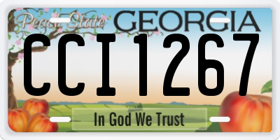 GA license plate CCI1267