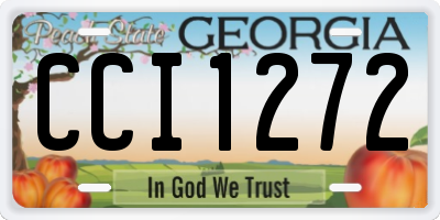 GA license plate CCI1272