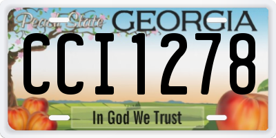 GA license plate CCI1278