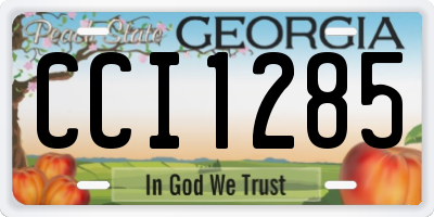 GA license plate CCI1285