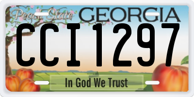 GA license plate CCI1297