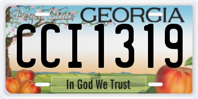 GA license plate CCI1319