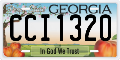 GA license plate CCI1320