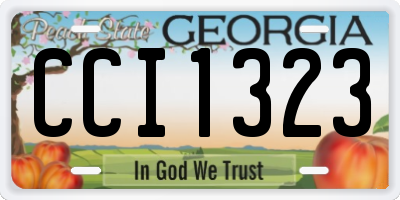 GA license plate CCI1323
