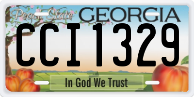 GA license plate CCI1329
