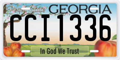 GA license plate CCI1336