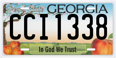 GA license plate CCI1338