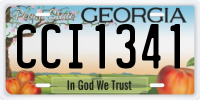GA license plate CCI1341