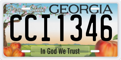 GA license plate CCI1346