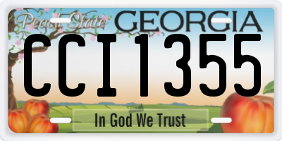 GA license plate CCI1355