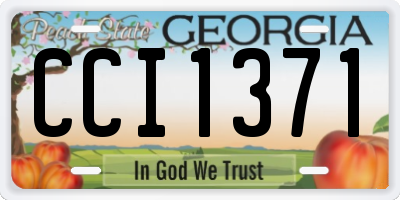 GA license plate CCI1371