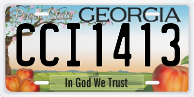 GA license plate CCI1413