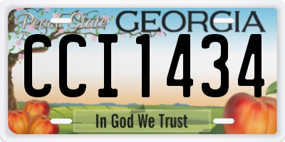 GA license plate CCI1434