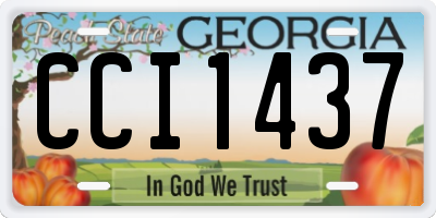 GA license plate CCI1437