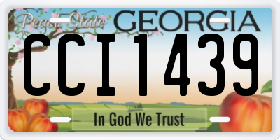 GA license plate CCI1439