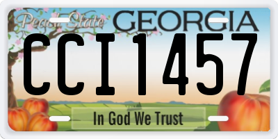 GA license plate CCI1457