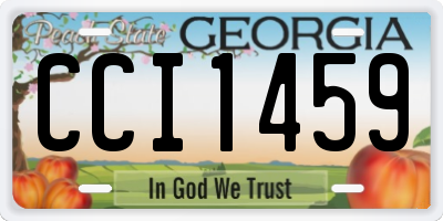 GA license plate CCI1459