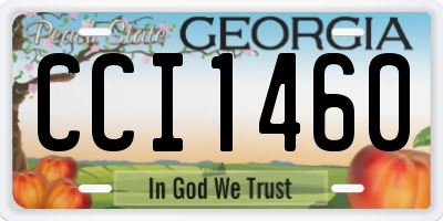 GA license plate CCI1460