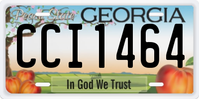 GA license plate CCI1464