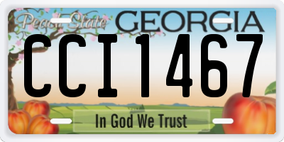 GA license plate CCI1467