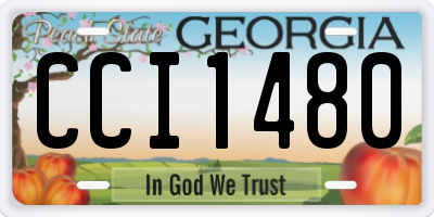 GA license plate CCI1480