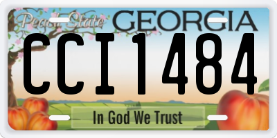 GA license plate CCI1484