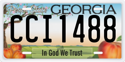 GA license plate CCI1488