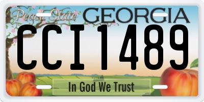 GA license plate CCI1489