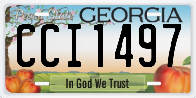 GA license plate CCI1497